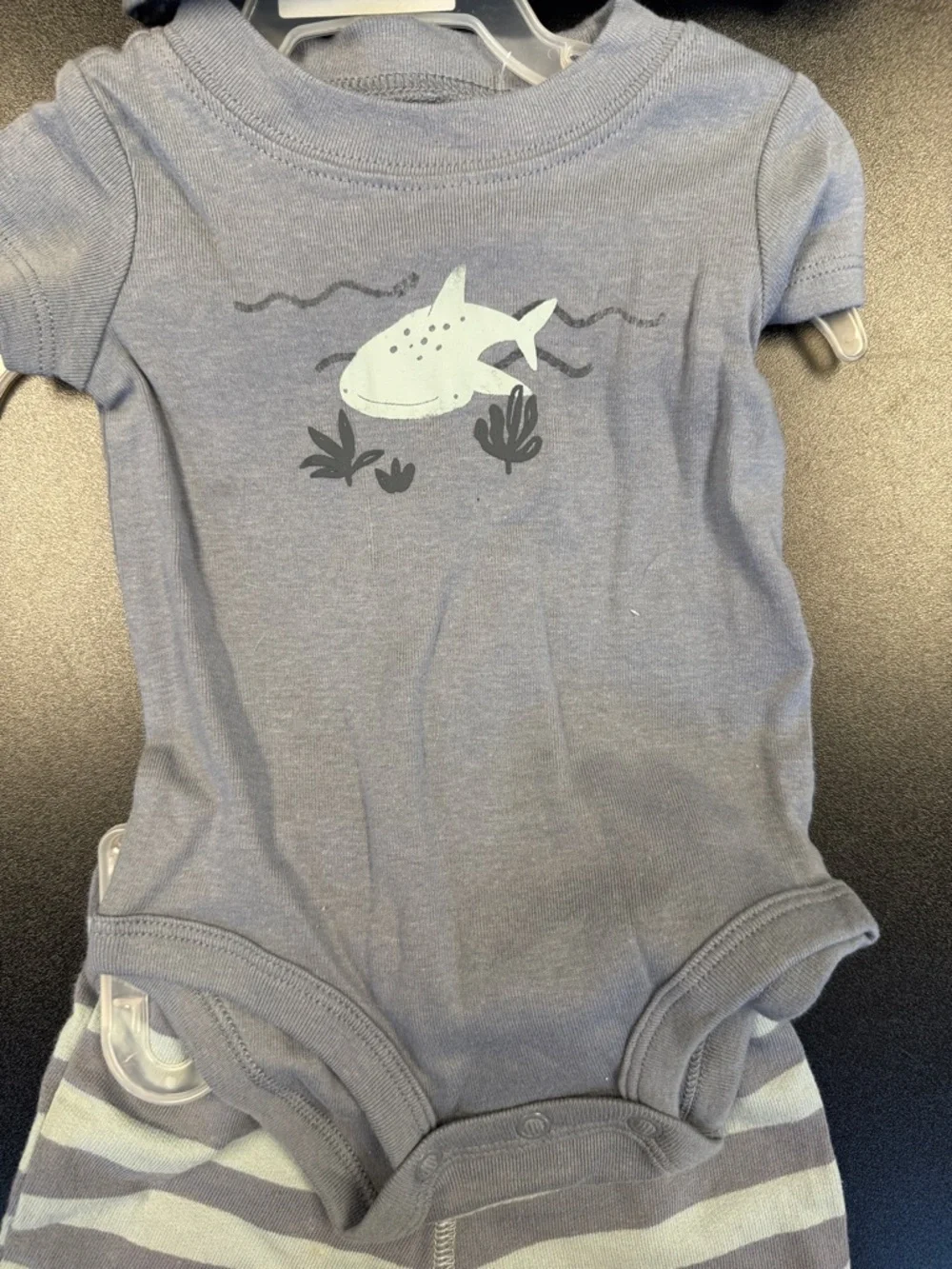 Carter's Light Blue Shark Print Toddler Matching Set - Picture 5 of 8